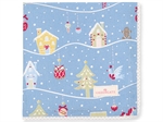 Laura Christmas dusty blue napkin with lace fra GreenGate - Tinashjem